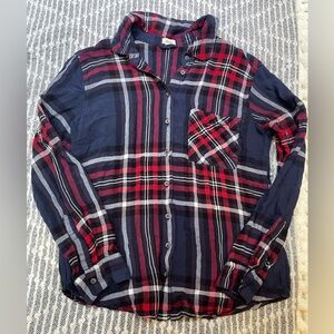 GARAGE | Women’s Plaid Shirt - Red and Blue Size Xs
